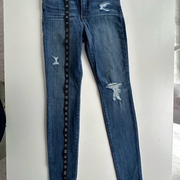 Joe’s Jeans high rise skinny size 25 medium dark blue distressed jeans - Picture 9 of 9